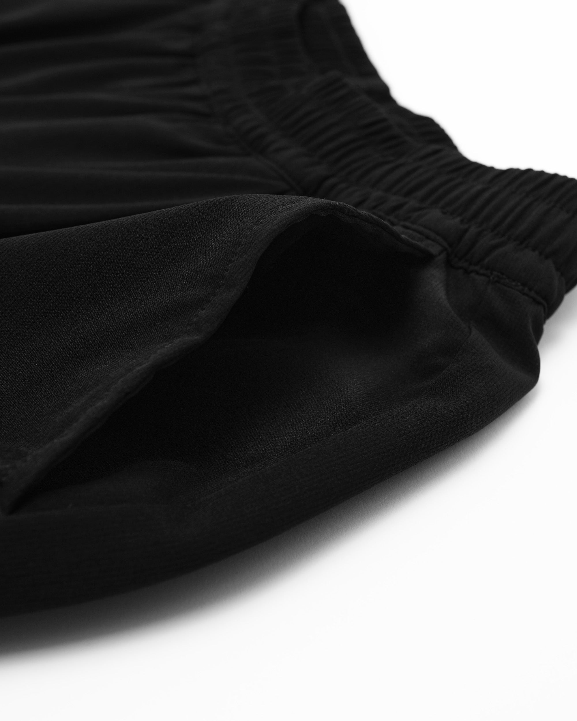 Close-up of black fabric with a white background